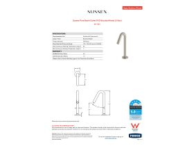 Specification Sheet - Sussex Pure Basin Outlet PVD Brushed Nickel (5 Star)