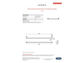 Specification Sheet - Sussex Scala Single Towel Rail 900mm LUX PVD Matte Opium Black