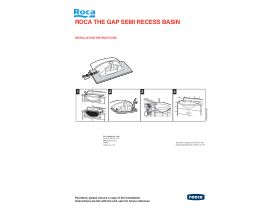 Installation Instructions - Roca The Gap Semi Recessed Basin