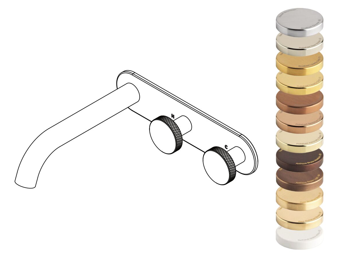 Hero - Faucet Strommen Vara Disc Wall Basin / Bath Hostess Tap System Right Hand 150mm Specialty Finish (6 Star) Lead Free