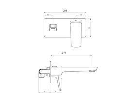 Voda Tide Wall Basin Mixer (4 Star)