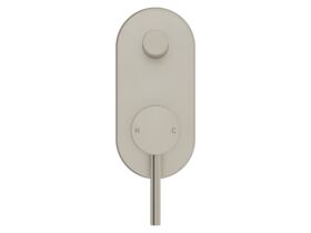Supporting Image 2 - Mizu Drift Shower Mixer with Diverter Kit Brushed Nickel - Front