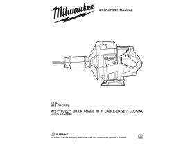 User Manual - Milwaukee M18 Fuel Cordless Drain Snake 18V