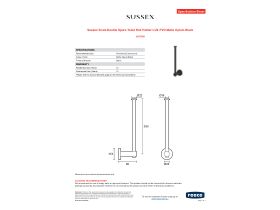Specification Sheet - Sussex Scala Double Spare Toilet Roll Holder LUX PVD Matte Opium Black