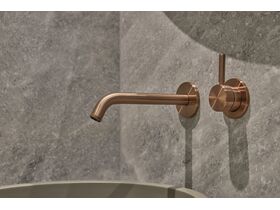 In Situ - Milli Etch Wall Basin/Bath Mixer Tap Set Square Kit Brushed Bronze (6 Star) Lead Free