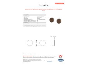 Specification Sheet - Sussex Pure Wall Top Assembly Taps with Diamond Textured Handles PVD Brushed Bronze