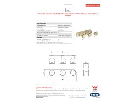 Specification Sheet - Faucet Strommen Vara Disc Wall Top Assembly with Diverter Trimset Brushed Admiralty Brass Lead Free