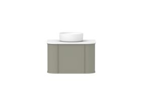 Supporting Image - Kado Era Double Curve All Drawer 750mm Wall Hung Vanity with Centre Basin 20mm Top Wolfram Green