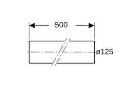 Geberit PE Pipe 125mm x 5mtr