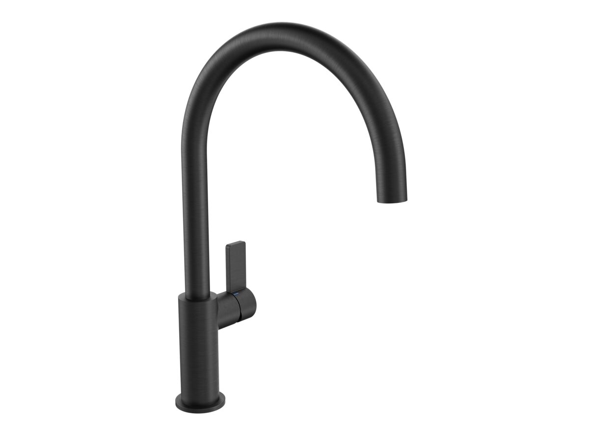 Hero - Nobili Flag Gooseneck Sink Mixer Tap Brushed Gunmetal (4 Star)