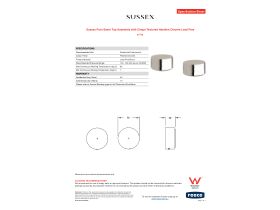 Specification Sheet - Sussex Pure Basin Top Assembly with Cirque Textured Handles Chrome Lead Free