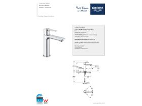 Technical Guide - GROHE Lineare New Basin Mixer Tap Chrome (5 Star)