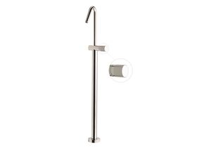 Sussex Pure Floor Mounted Bath Mixer Tap with Diamond Textured Handle Chrome