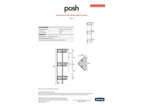 Specification Sheet - Posh Solus Corner Basket System Chrome