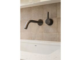 Sussex Oria Wall Basin Mixer Outlet System 215mm PVD Brushed Gunmetal (5 Star)