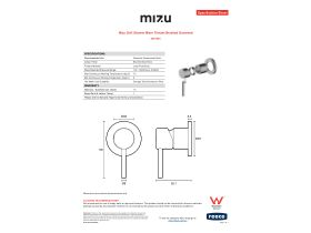 Specification Sheet - Mizu Drift Shower Mixer Trimset Brushed Gunmetal