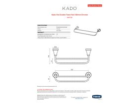 Specification Sheet - Kado Era Double Towel Rail 300mm Chrome