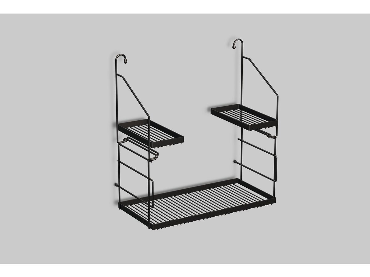Alape Utensilo Steel Frame for Alape Klassiker Wall Basin Matte Black