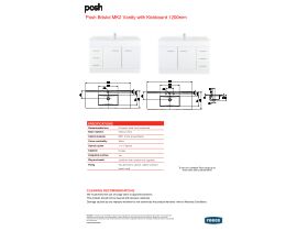 Technical Guide - Posh Bristol MK2 1200mm Vanity Unit with Kick Centre Bowl 1 Taphole