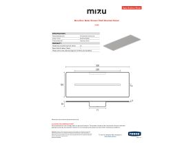 Specification Sheet - Mizu Bloc Metal Shower Shelf Brushed Nickel