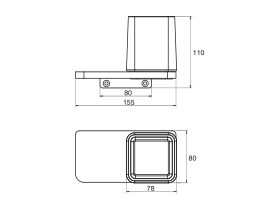 Milli Glance Wall Mount Tumbler with Shelf
