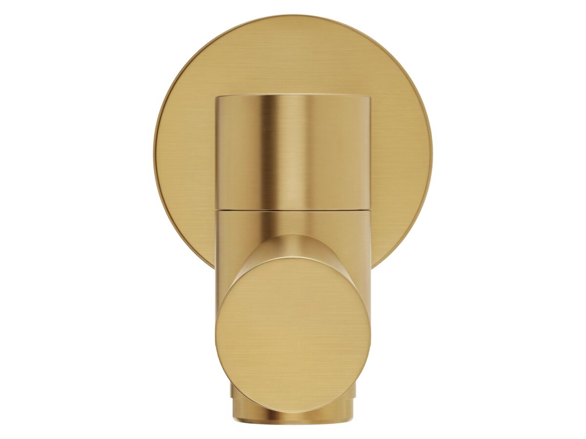 Supporting Image 2 - Mizu Drift Swivel Bath Outlet Straight Spout 227mm Brushed Brass - Front