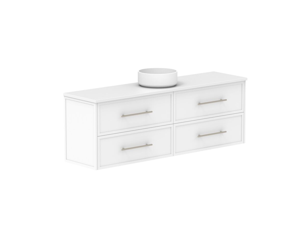 Supporting Image - Kado Lux Ensuite All Drawer Twin 1500mm Wall Hung Centre Basin 20mm Top Shaker