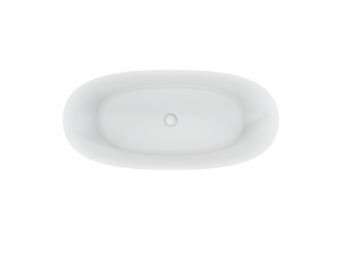 Supporting Image 2 - Kado Lux Freestanding Bath 1500mm x 700mm x 580mm Matte White