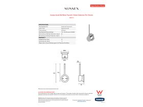 Specification Sheet - Sussex Scala Wall Mixer Tap with 100mm Extension Pin Chrome