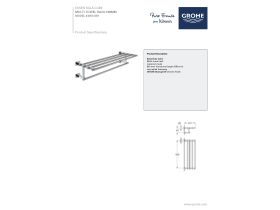Technical Guide - GROHE Essentials Cube Accessories Multi-Towel Rack 600mm Chrome