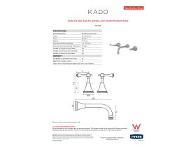 Specification Sheet - Kado Era Wall Bath Set 200mm Lever Handle Brushed Nickel