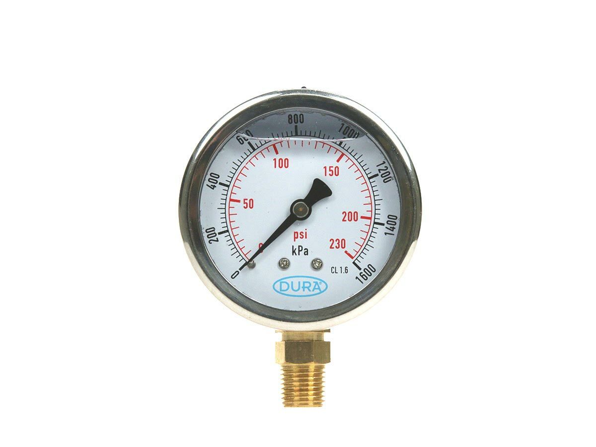 Dura Pressure Gauge Liquid 63mm 1600kPa