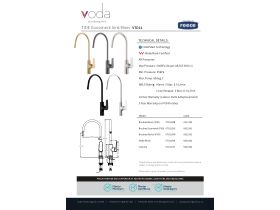 Specification Sheet - Voda Tide Sink Mixer (3 Star)