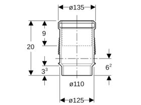 Geberit Silent Expansion Socket 110mm