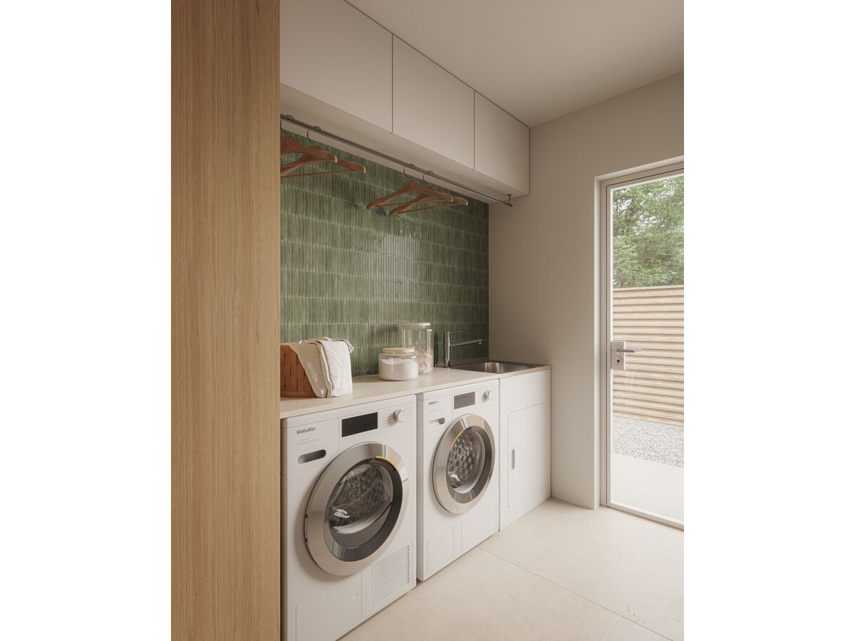 In Situ - Posh Bristol Standard Laundry Trough & Cabinet 45L with 1 Taphole and Bypass Stainless Steel