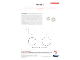 Specification Sheet - Sussex Pure Progressive Mixer / Diverter System Right Hand with Diamond Textured Handles Chrome Lead Free