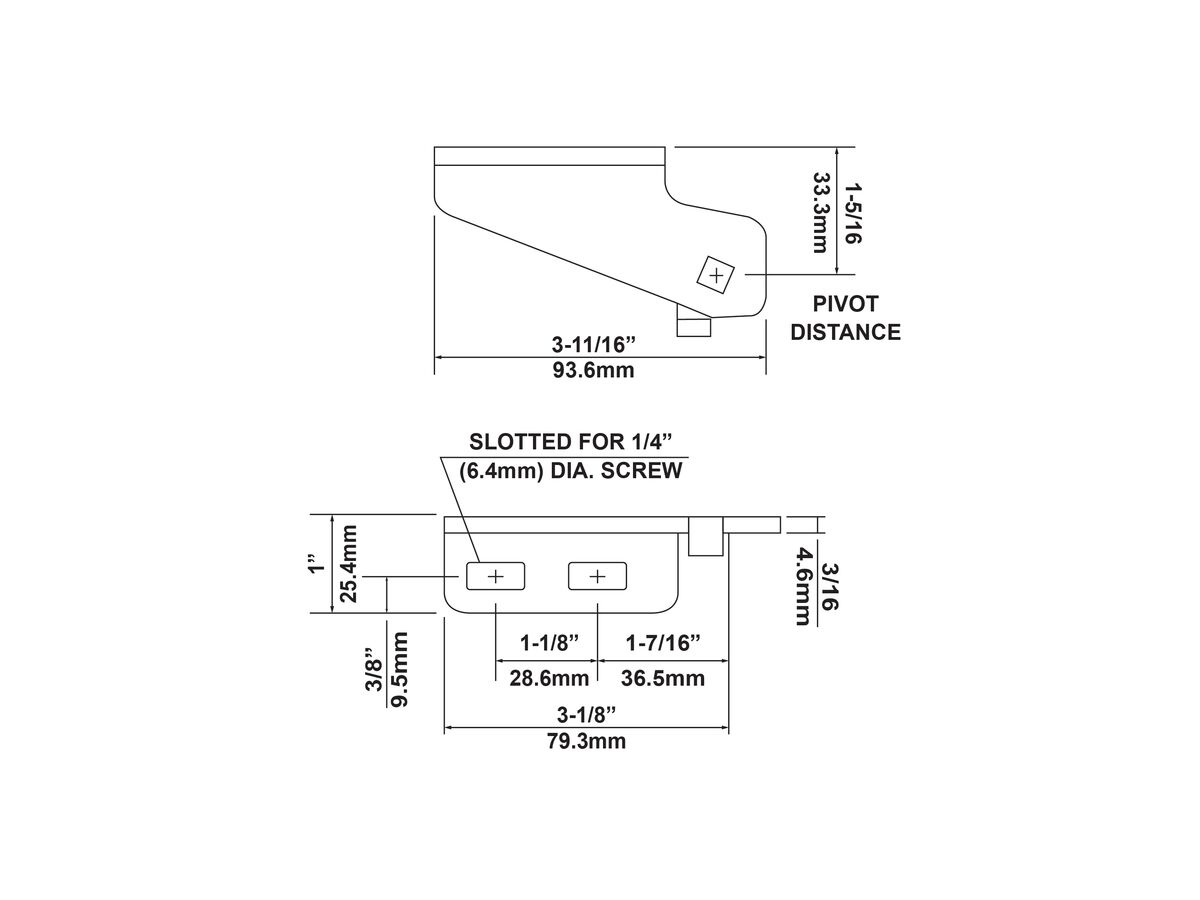 Kason Catridge Bracket Top Right K1556012