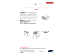 Specification Sheet - LAUFEN Sonar Textured Above Counter Basin 340 x 340mm White