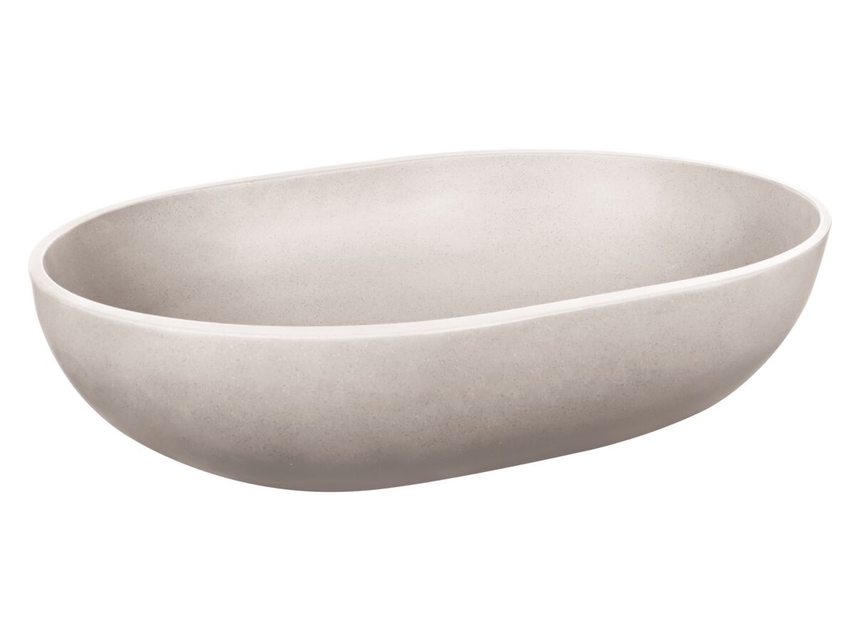Supporting Image - Omvivo Villa Thin Edge Oval Above Counter Basin 485mm Island Sand