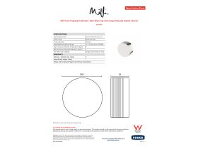 Specification Sheet - Milli Pure Progressive Shower / Bath Mixer Tap with Cirque Textured Handle Chrome
