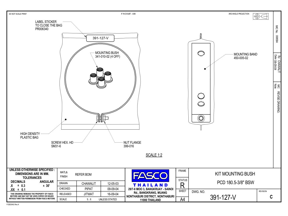 Fasco 3 Or 4 Post Stud Band 391-127-V