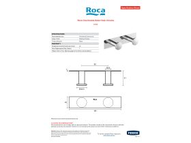 Specification Sheet - Roca Ona Double Robe Hook Chrome