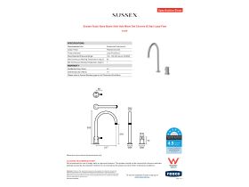 Specification Sheet - Sussex Scala Nova Basin Sink Hob Mixer Set Chrome (6 Star) Lead Free