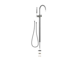 Hero - Faucet Strommen Vara Fin Floor Mounted Bath Mixer with Handshower Trimset Brushed Graphite (3 Star)