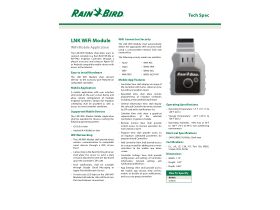 Specification Sheet - Rainbird LNK WI-FI Module International