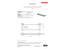 Specification Sheet - Sussex Pure Metal Shower Shelf PVD Brushed Nickel