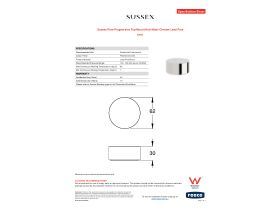 Specification Sheet - Sussex Pure Progressive Top Mount Hob Mixer Chrome Lead Free
