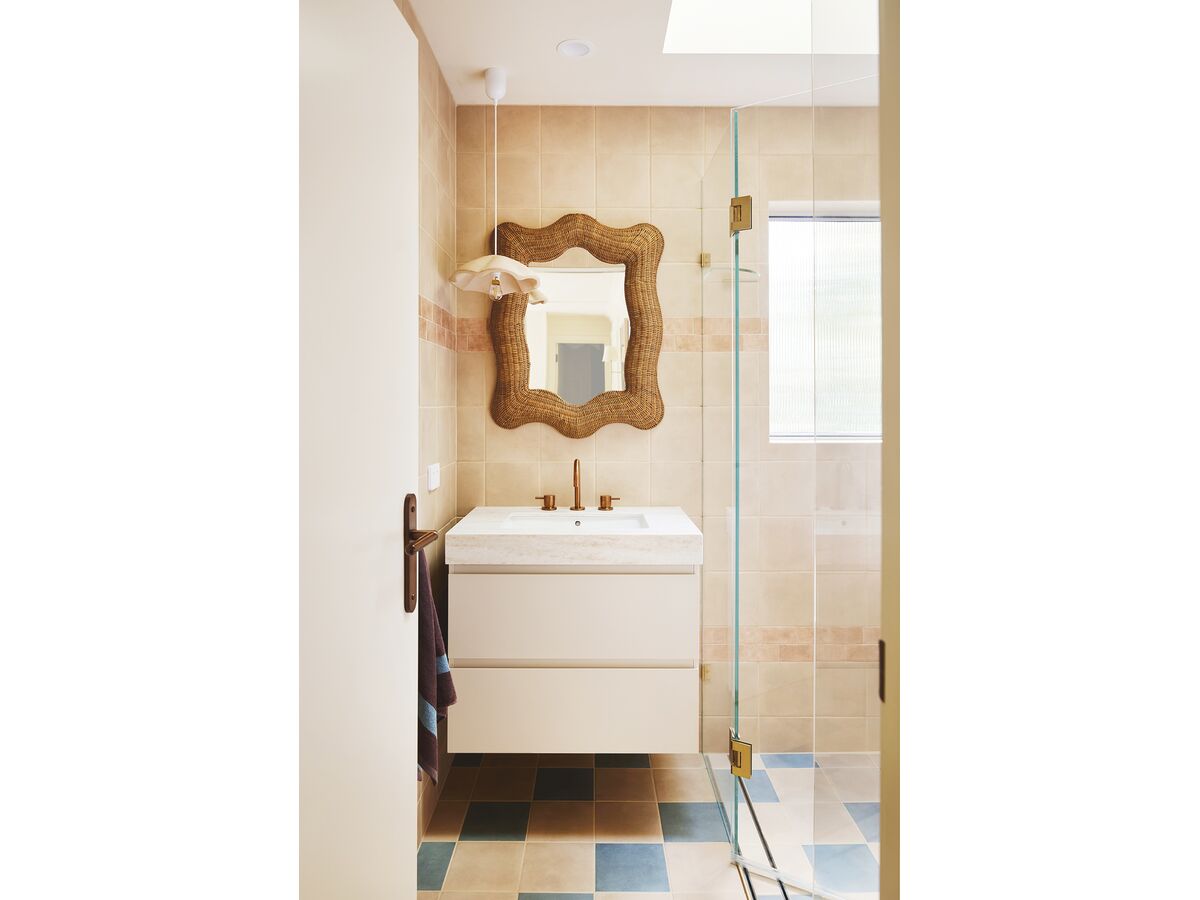 In Situ - Mizu Drift Basin Set Brushed Bronze (6 Star) Lead Free - On Vanity, bathroom scene