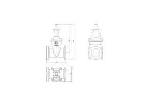 Line Drawing - 100 DIMAX FL PN16 RS GATE VALVE B5