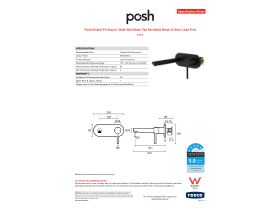 Specification Sheet - Posh Bristol Pin Basin / Bath Wall Mixer Tap Set Matte Black (5 Star) Lead Free